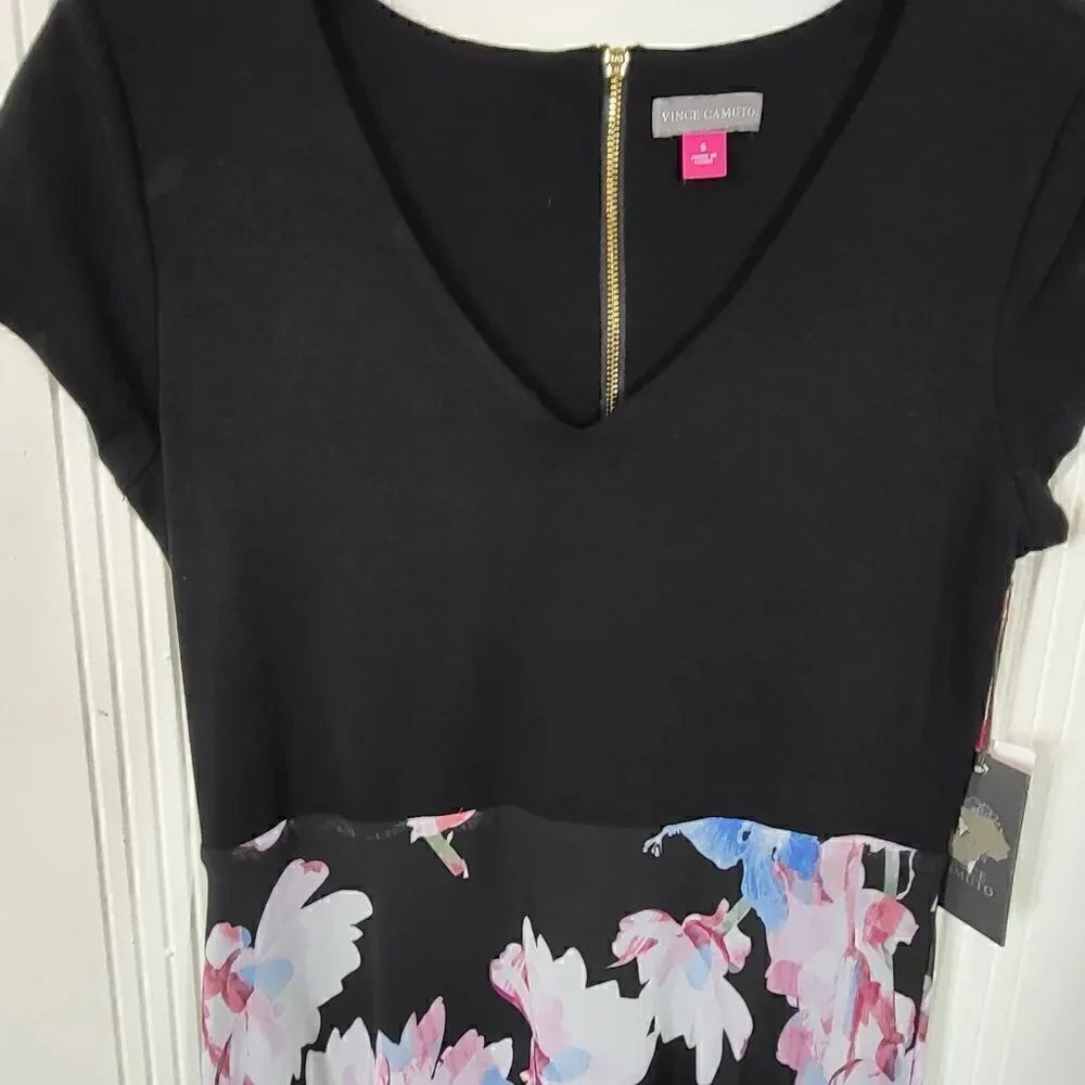 Vince Camuto Black Floral Dress - Picture 4 of 9